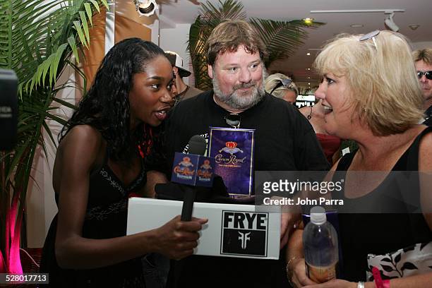 Phil Margera and April Margera during 2005 MTV VMA - Celebrities Visit the Sagamore Hotel at Sagamore Hotel in Miami, Florida, United States.
