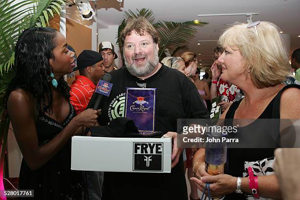 Phil Margera and April Margera during 2005 MTV VMA - Celebrities Visit the Sagamore Hotel at Sagamore Hotel in Miami, Florida, United States.