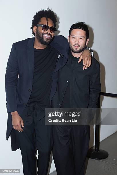 Maxwell Osborne and Siki Im attend the DKNY x New Museum Celebrate The New Women's Project at Spring Place on May 3, 2016 in New York City.