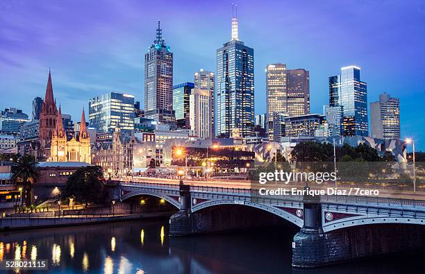 magnificent melbourne - federation square melbourne stock pictures, royalty-free photos & images