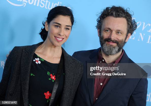 Actors Sarah Silverman and Michael Sheen arrive at the premiere of ...