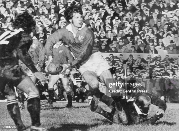 Welsh player Barry John in action during the British Lions' tour of New Zealand, 1971.