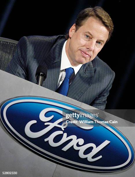 Bill Ford, Chairman of the Board and Chief Executive Officer of Ford Motor Company, speaks to shareholders during the Ford Motor Company 2005...