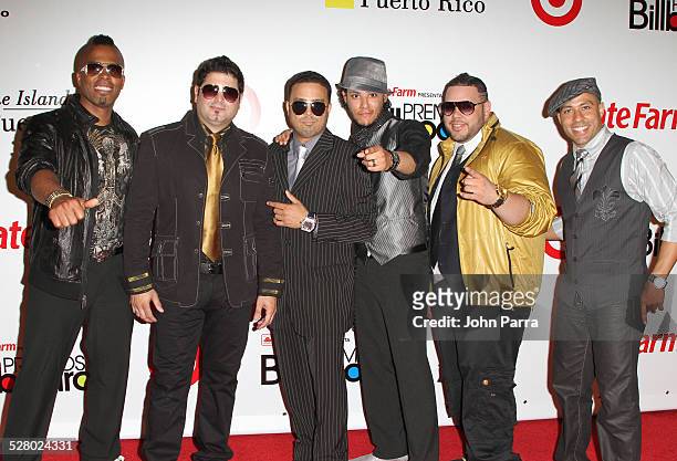 Grupo Nota arrives at the 2010 Billboard Latin Music Awards at Coliseo de Puerto Rico Jos? Miguel Agrelot on April 29, 2010 in San Juan, Puerto Rico.