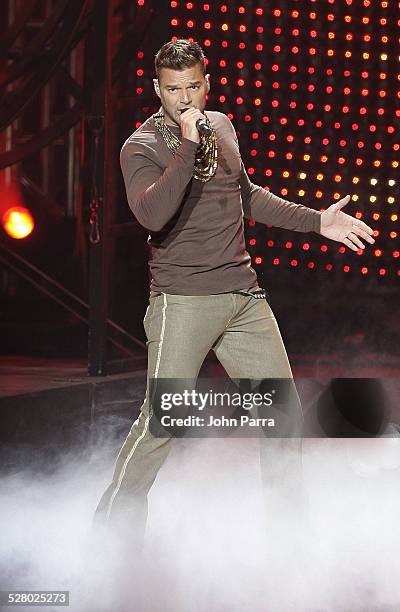 Singer Ricky Martin performs Blanco y Negro Tour Live at the new Fillmore at the Jackie Gleasen Theather in Miami Beach, Fl on October 10,2007