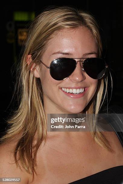 Actress Kristin Cavallari arrives at Miami International Airport on June 27, 2008 in Miami, Florida.