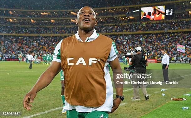 Nigeria,s Stephen Keshi during the 2013 Orange Africa Cup of Nations Final soccer match, Nigeria VS Burkina Faso at Soccer city stadium, South Africa...