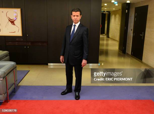 French state-owned electric utility company EDF former Chief Financial Officer Thomas Piquemal poses prior to his hearing by the Economic affairs...