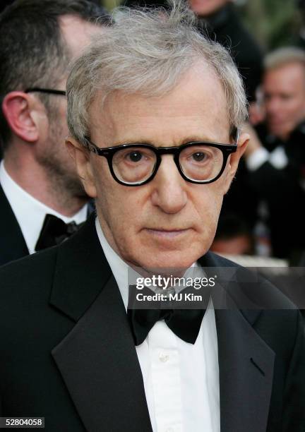 Actor Woody Allen attends the premiere of the film "Match Point" at the Palais during the 58th International Cannes Film Festival May 12, 2005 in...