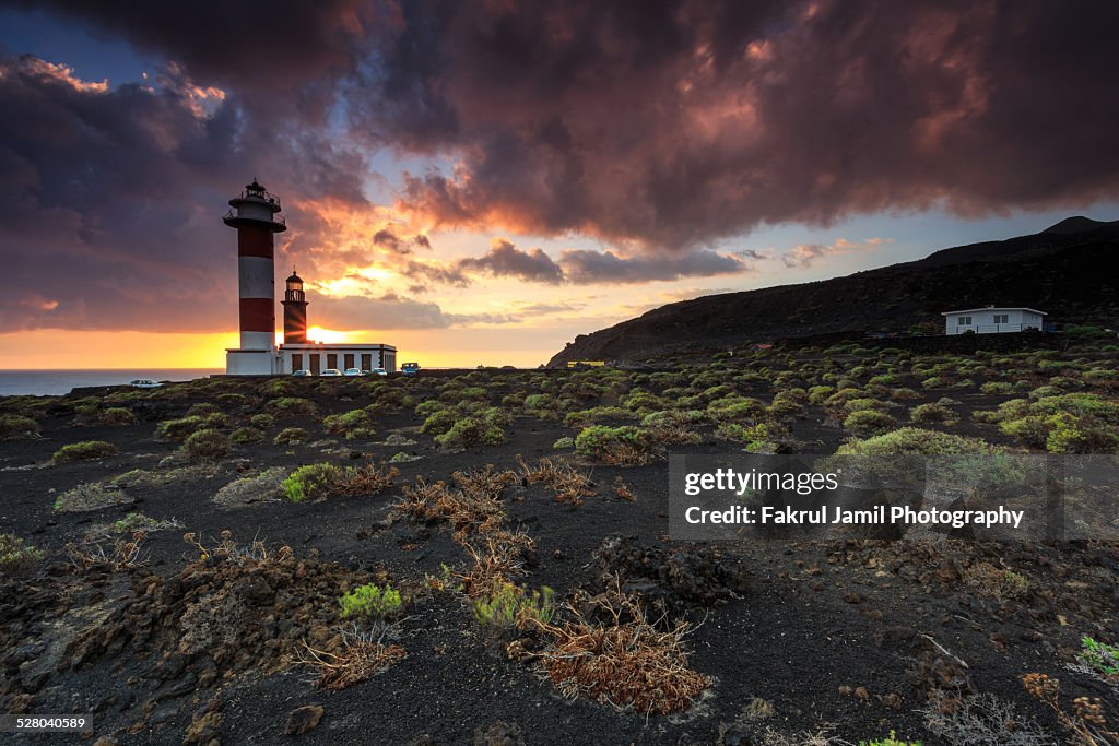 Sunset view at Fuencaliente, La Palma