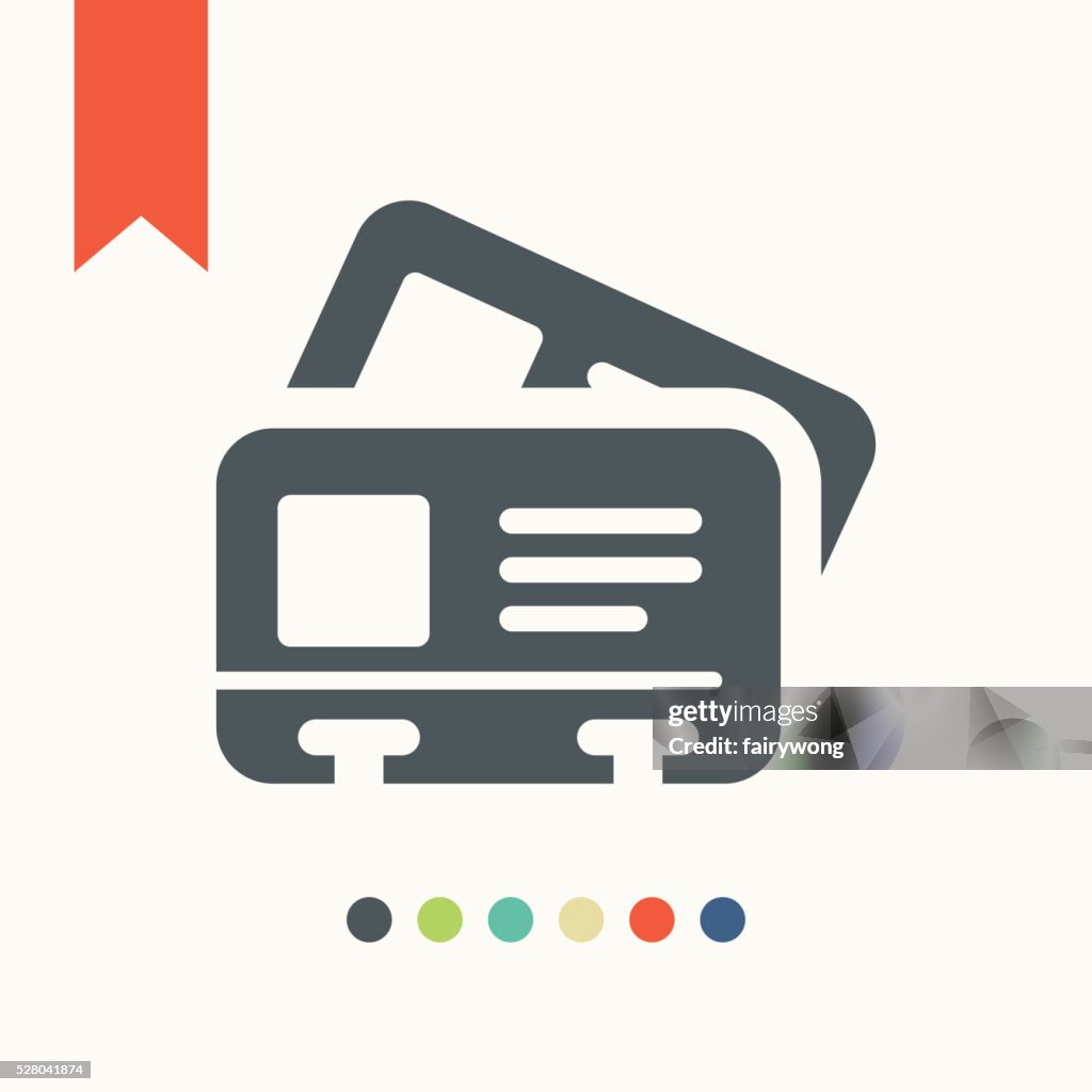 Flat Identification card icon