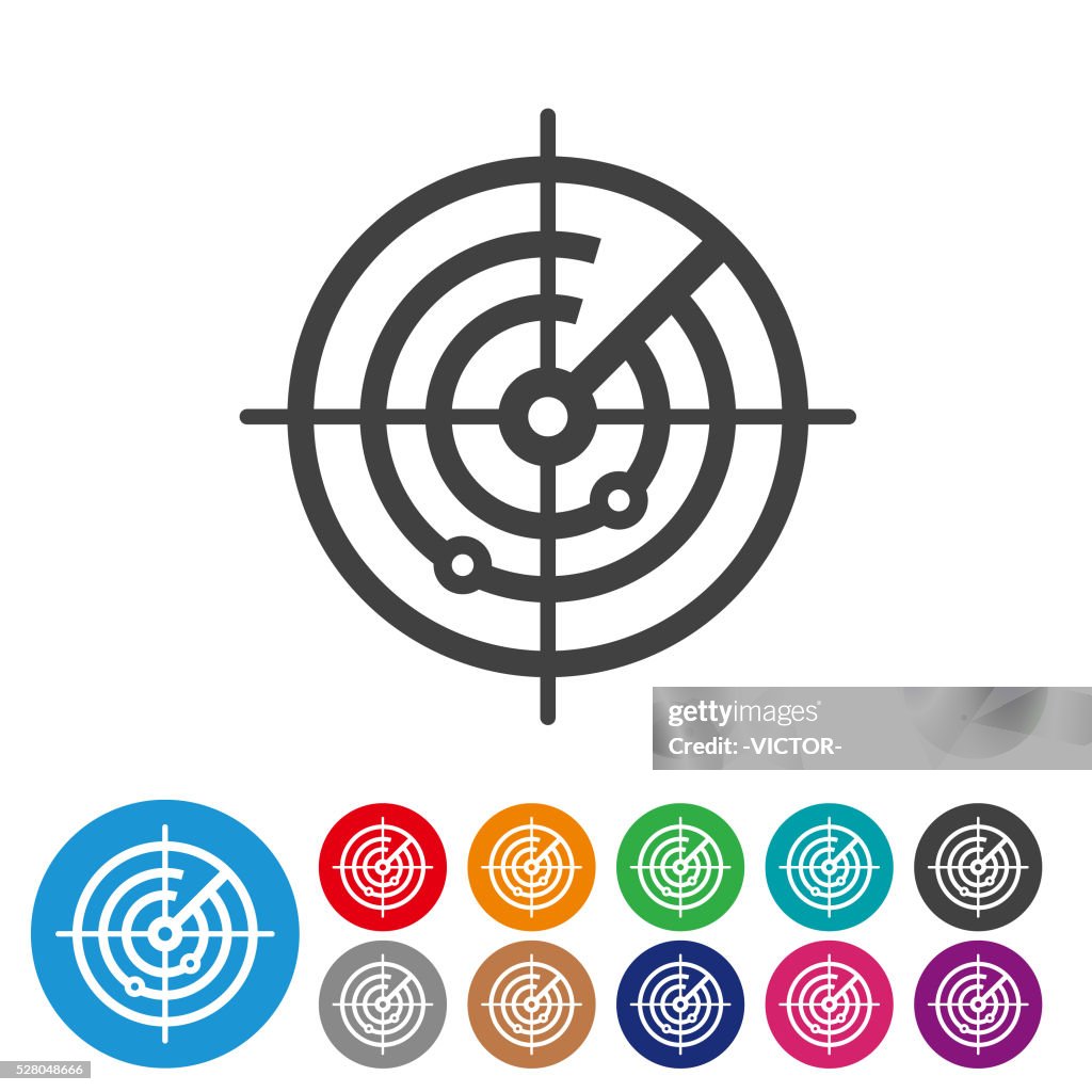 Radar Screen Icons - Graphic Icon Series