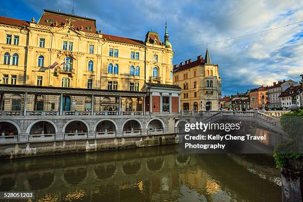 ljubljanica river - ljubljana stockfoto's en -beelden