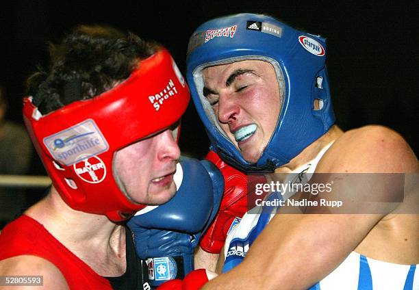 Deutsche Meisterschaften 2003, Wismar; Gewichtsklasse: 75 kg; Deutscher Meister: Eduard GUTKNECHT , links: Lukas WILASCHEK