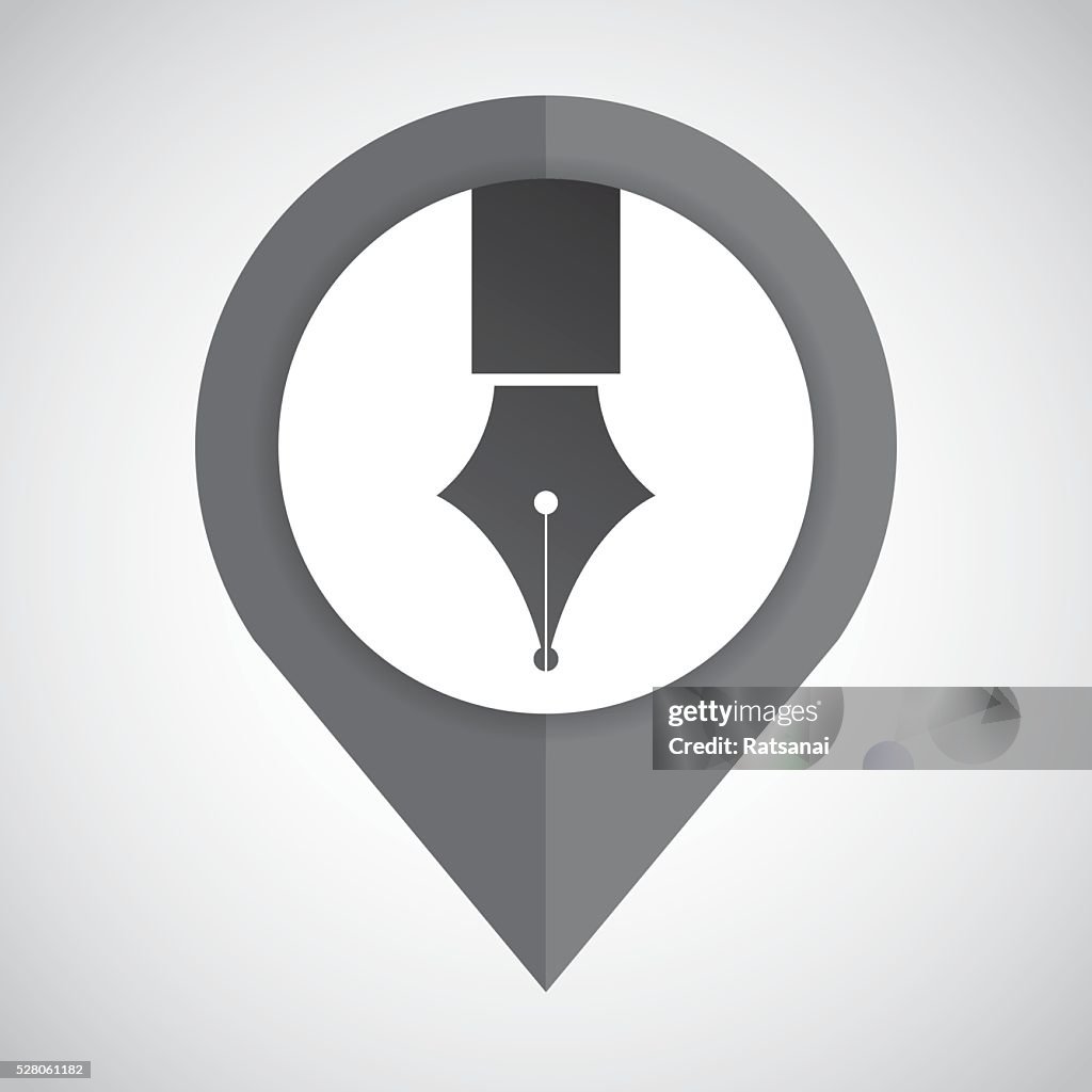 Pen map pin concept