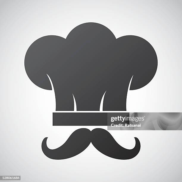 chef hat icon vector - chef's hat stock illustrations