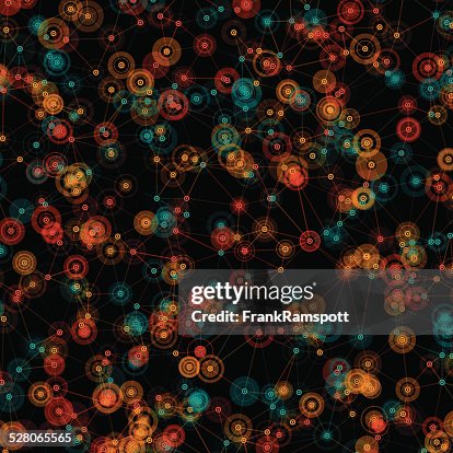 Polygons Connection Orange Polygon Connection Design Pattern High-Res Vector Graphic ...