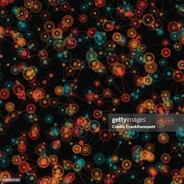 Connection Design Pattern Vector Image Orange Polygon Connection Design Pattern High-Res Vector Graphic ...