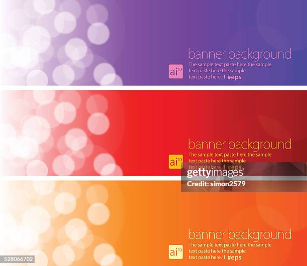 banner background set - orange background spotlight stock illustrations