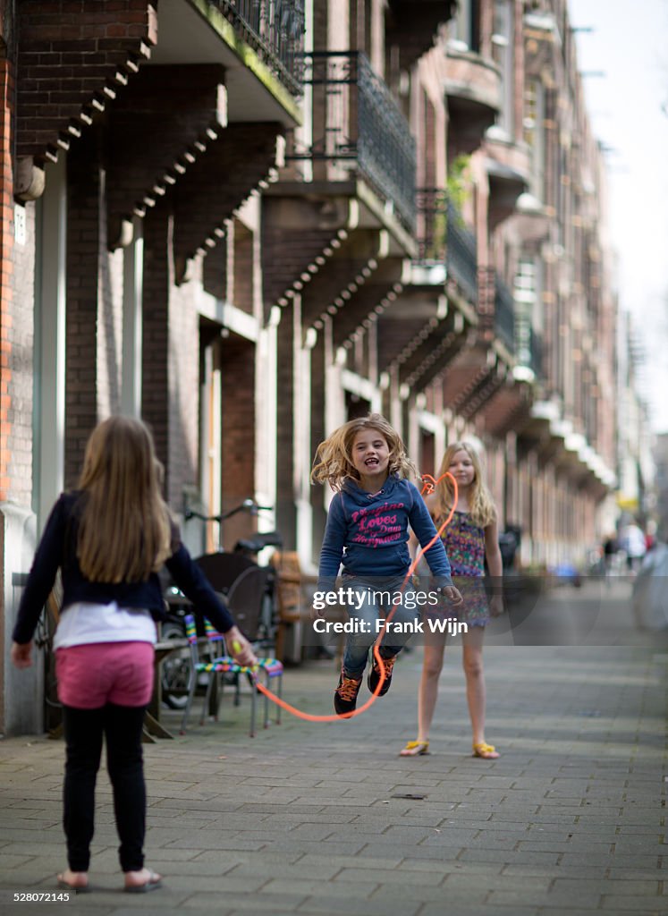 Jumping rope in Amsterdam