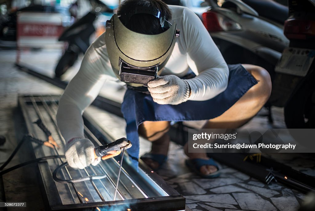 Welding man