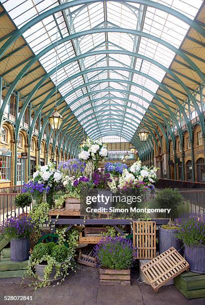 flowers display in covent garden market - covent garden 個照片及圖片檔