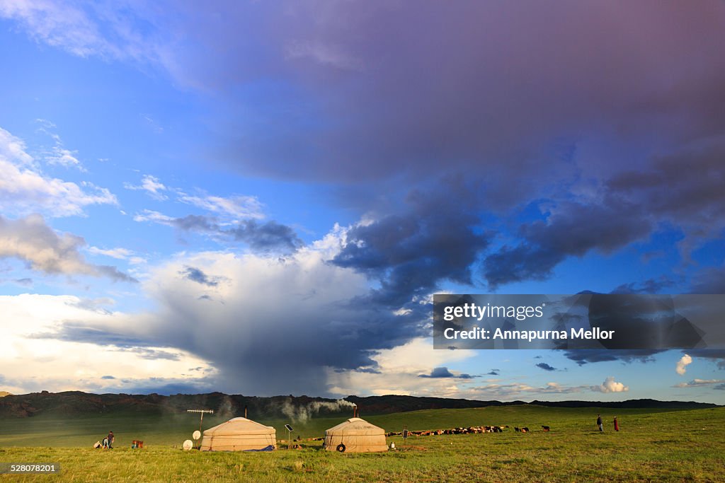 Two Ger's on the Mongolian Steppes, Mongolia