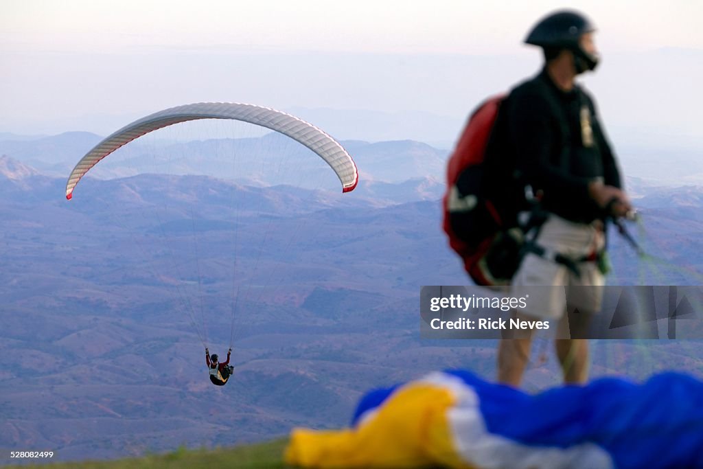 Paragliding athletes