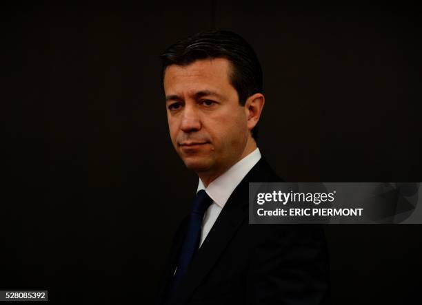 French state-owned electric utility company EDF former Chief Financial Officer Thomas Piquemal poses prior to his hearing by the Economic affairs...