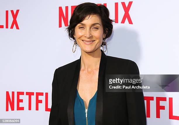 Actress Carrie-Anne Moss attends the Netflix original series' "Marvel's Jessica Jones" FYC screening and Q&A at Paramount Studios on May 3, 2016 in...