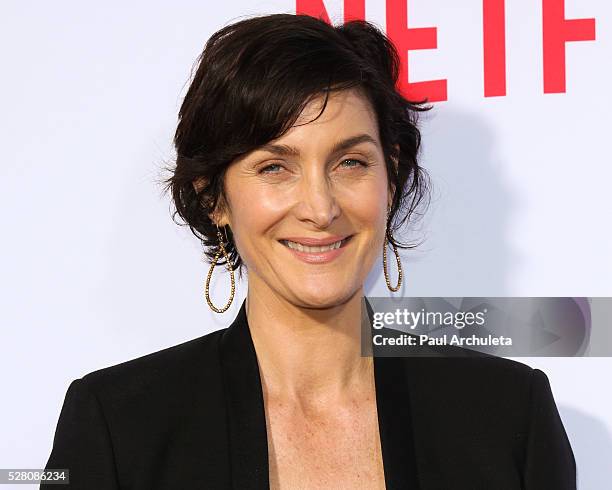 Actress Carrie-Anne Moss attends the Netflix original series' "Marvel's Jessica Jones" FYC screening and Q&A at Paramount Studios on May 3, 2016 in...