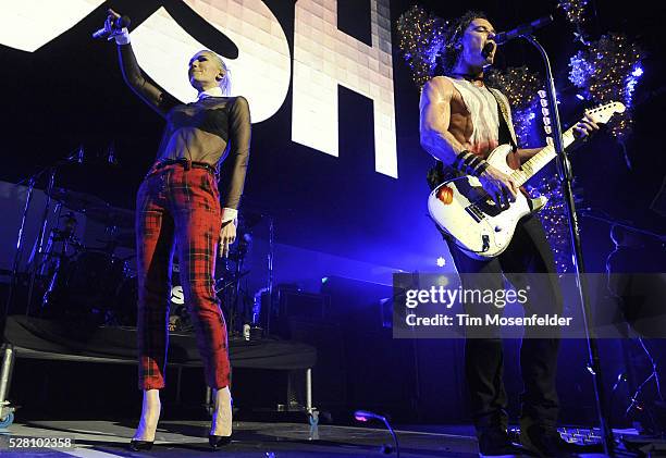 Gwen Stefani and Gavin Rossdale of Bush perform as part of KROQ's Almost Acoustic Christmas 2012 at Gibson Amphitheatre in Universal City, California.