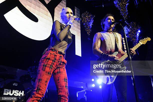 Gwen Stefani and Gavin Rossdale of Bush perform as part of KROQ's Almost Acoustic Christmas 2012 at Gibson Amphitheatre in Universal City, California.