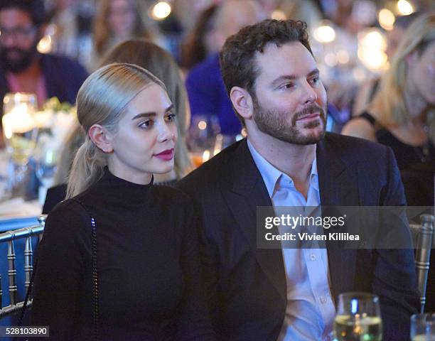 Alexandra Lenas and Sean Parker attend the Berggruen Institute: 5 Year Anniversary Celebration at The Beverly Wilshire on May 3, 2016 in Los Angeles,...