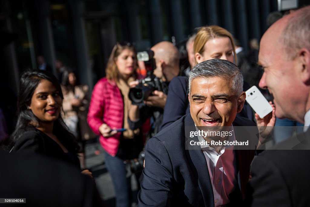 Sadiq Khan Presents London Labour's Campaign Adverts Ahead Mayoral Vote