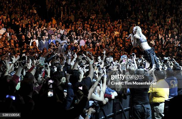 Gwen Stefani of No Doubt performs as part of KROQ's Almost Acoustic Christmas 2012 at Gibson Amphitheatre in Universal City, California.