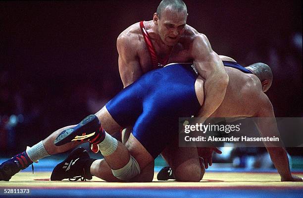 Bis 130 kg ATLANTA 1996 23.7.96, GOLD Aleksandr KARELIN/RUS - SILBER Matt GHAFFARI/USA