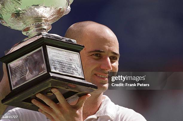 Melbourne; Andre AGASSI/USA gewinnt das Grand Slam Turnier