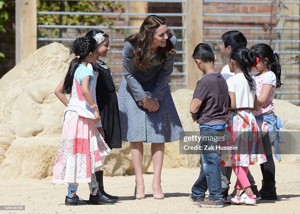 The Duchess Of Cambridge Opens The Magic Garden At Hampton Court Palace