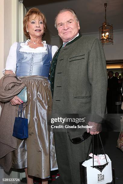 Fritz Wepper and his wife Angela Wepper, parents of Sophie Wepper, during the wedding of Sophie Wepper and David Meister outside the registry office...