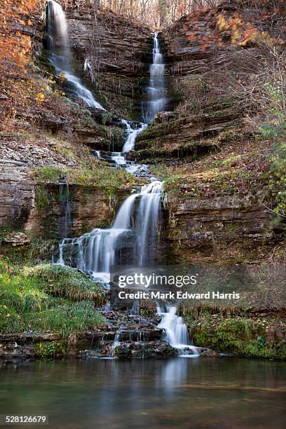 waterfall, dogwood canyon nature park - missouri scenic stock pictures, royalty-free photos & images