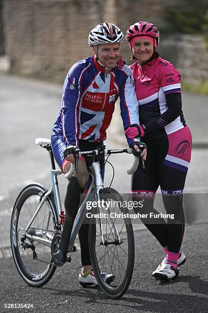 Craig Preece is a member of the UK's 2016 Invictus Games team and cycles with his wife Allison on April 29, 2016 in Chesterfield, England. Craig from...