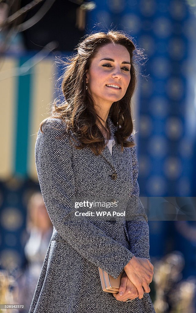 The Duchess Of Cambridge Opens The Magic Garden At Hampton Court Palace