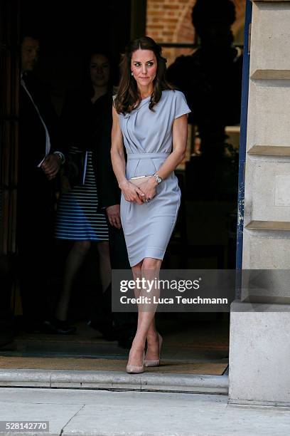 The Duchess Of Cambridge leaving a lunch in Support of the Anna Freud Centre����on May 4, 2016 in London, England.