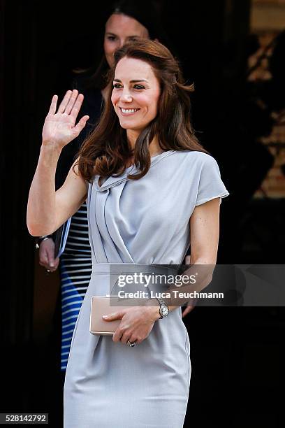 The Duchess Of Cambridge leaving a lunch in Support of the Anna Freud Centre����on May 4, 2016 in London, England.