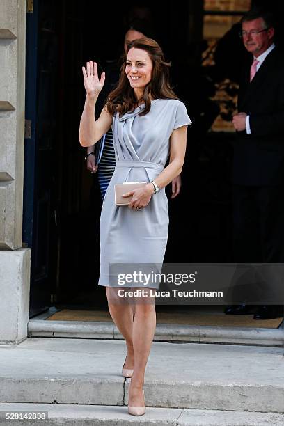 The Duchess Of Cambridge leaving a lunch in Support of the Anna Freud Centre����on May 4, 2016 in London, England.