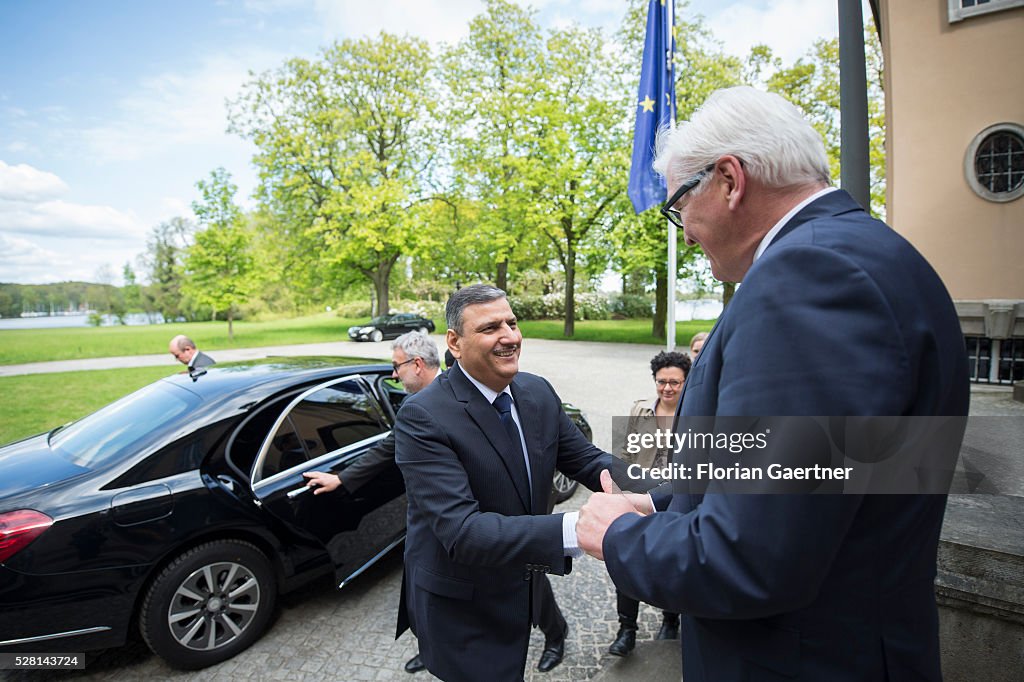 Steinmeier And Ayrault Meet Riad Hijab