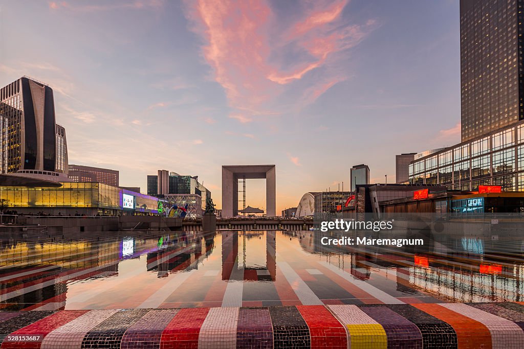 La Defense, the monumental fountain by Yaacov Agam