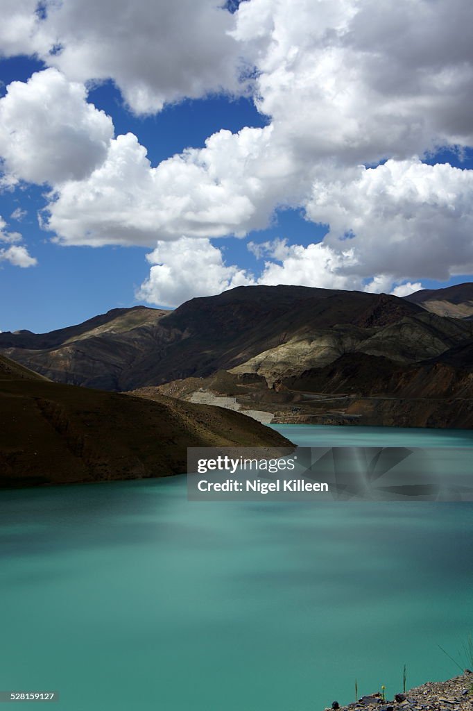 Hydro electic dam and lake, Tibet