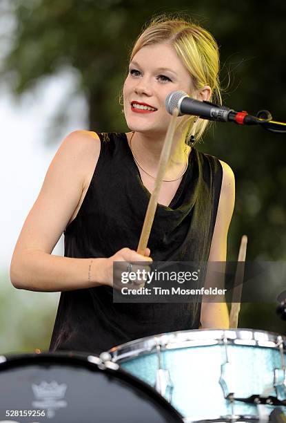 Trixie Whitley of Daniel Lanois' Black Dub performs as part of the Austin City Limits Music Festival Day Two at Zilker Park in Austin Texas.